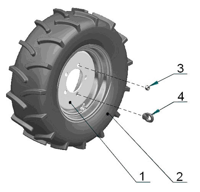 Колеса передние ведущие (для тракторов «БЕЛАРУС-320/320.3/320.4/321») МТЗ-310, 320, 321 - фото - 1