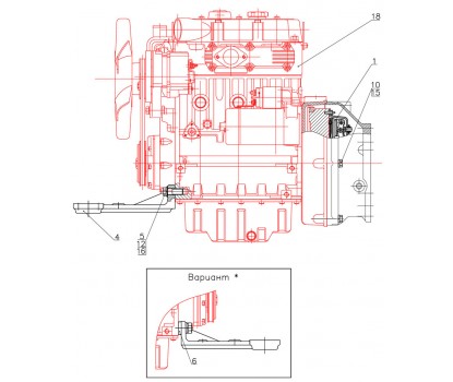 Установка двигателя МТЗ-310, 320, 321 - фото - 1