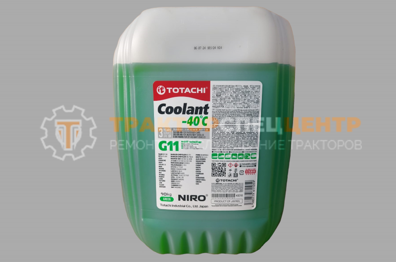 Антифриз зеленый -40C 10кг G11 NIRO Coolant TOTACHI - фото - 1